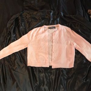 Pink 3/4 sleeve cardigan